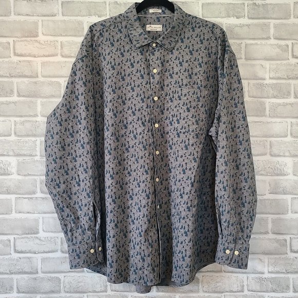 Peter Millar Other - Peter Millar Mountainside Cotton Flannel Shirt Skiers and Evergreens XXL